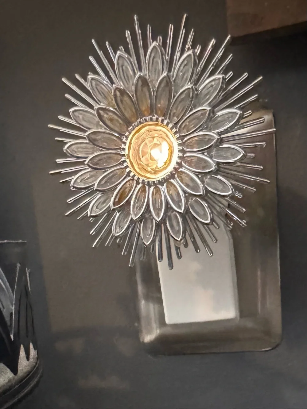 Sunburst Gems Bath and BOdy works fragrance plug in nightlight silver beauty